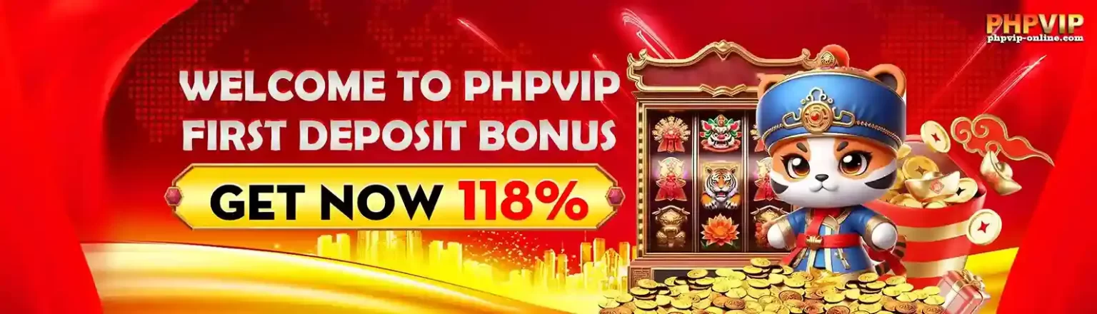 PHSLOT online casino homepage banner featuring mobile app and casino games