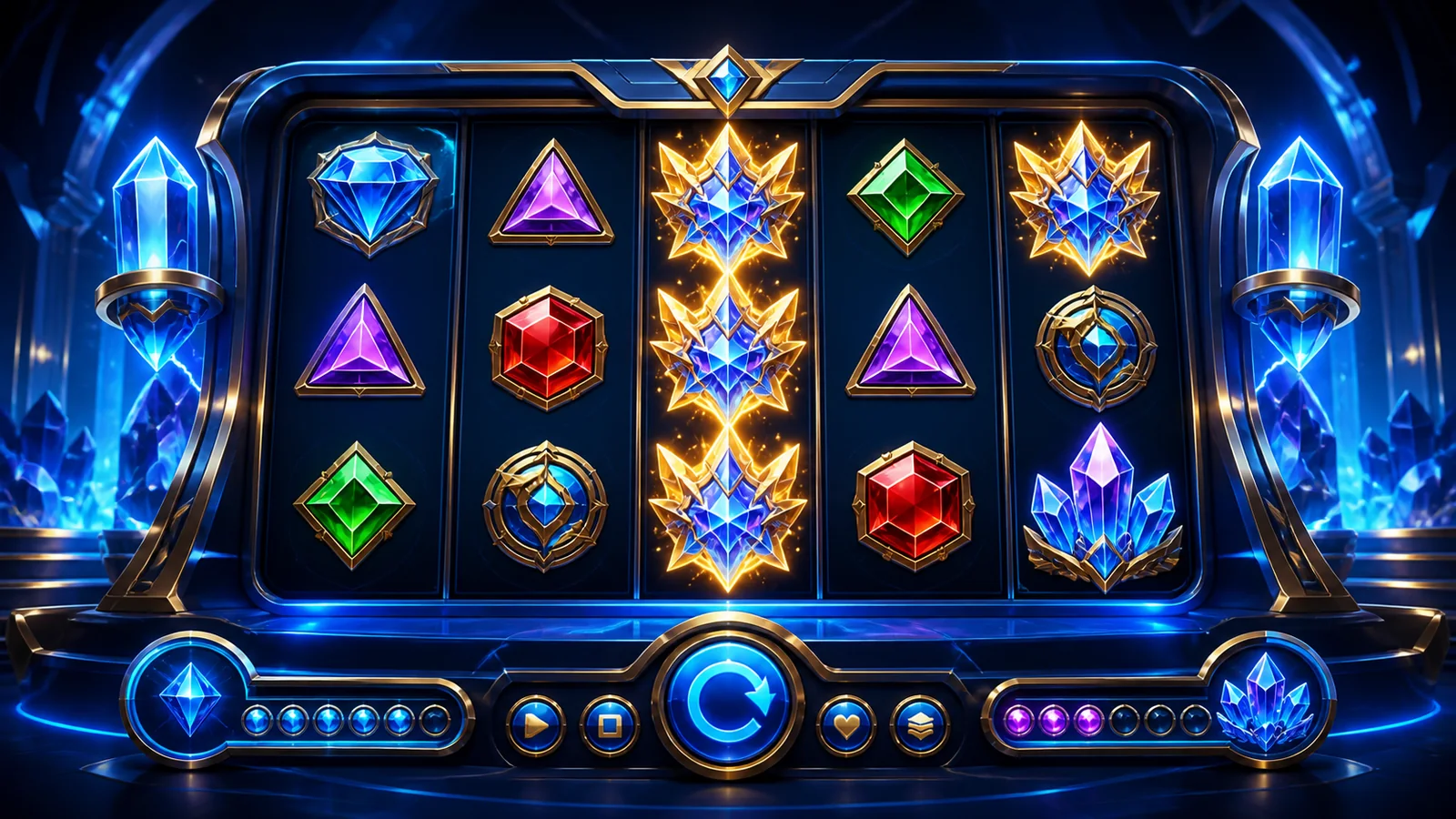phslot slot reels showing symbols and feature controls